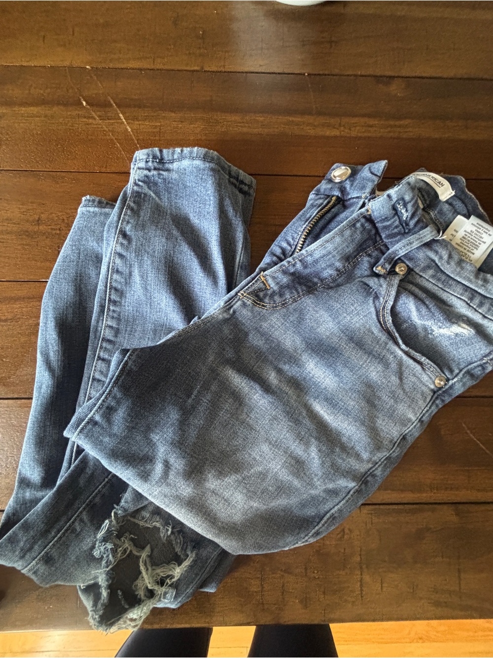 Good American Women's Good Legs Crop Skinny Jeans in Light Blue Wash